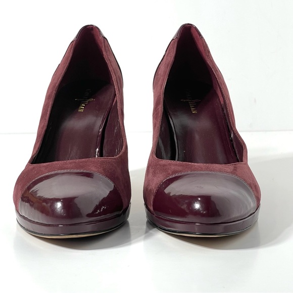 Cole Haan Patent Leather & Suede Pumps Size 9.5B - Picture 2 of 10